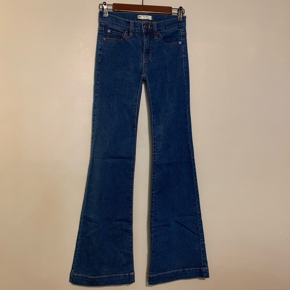 Free People Denim Flare Jeans Size 24
